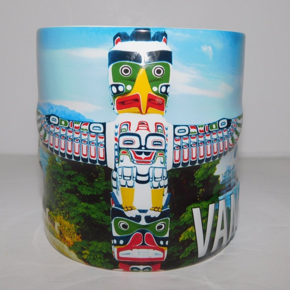Vancouver Canada 3D Scene Mug Totem Ferry Downtown vintage 2001 Snowcap Trading